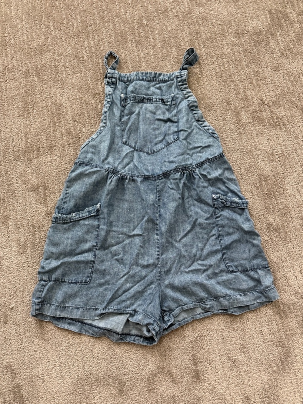 eesome Blue Denim Short Overalls
